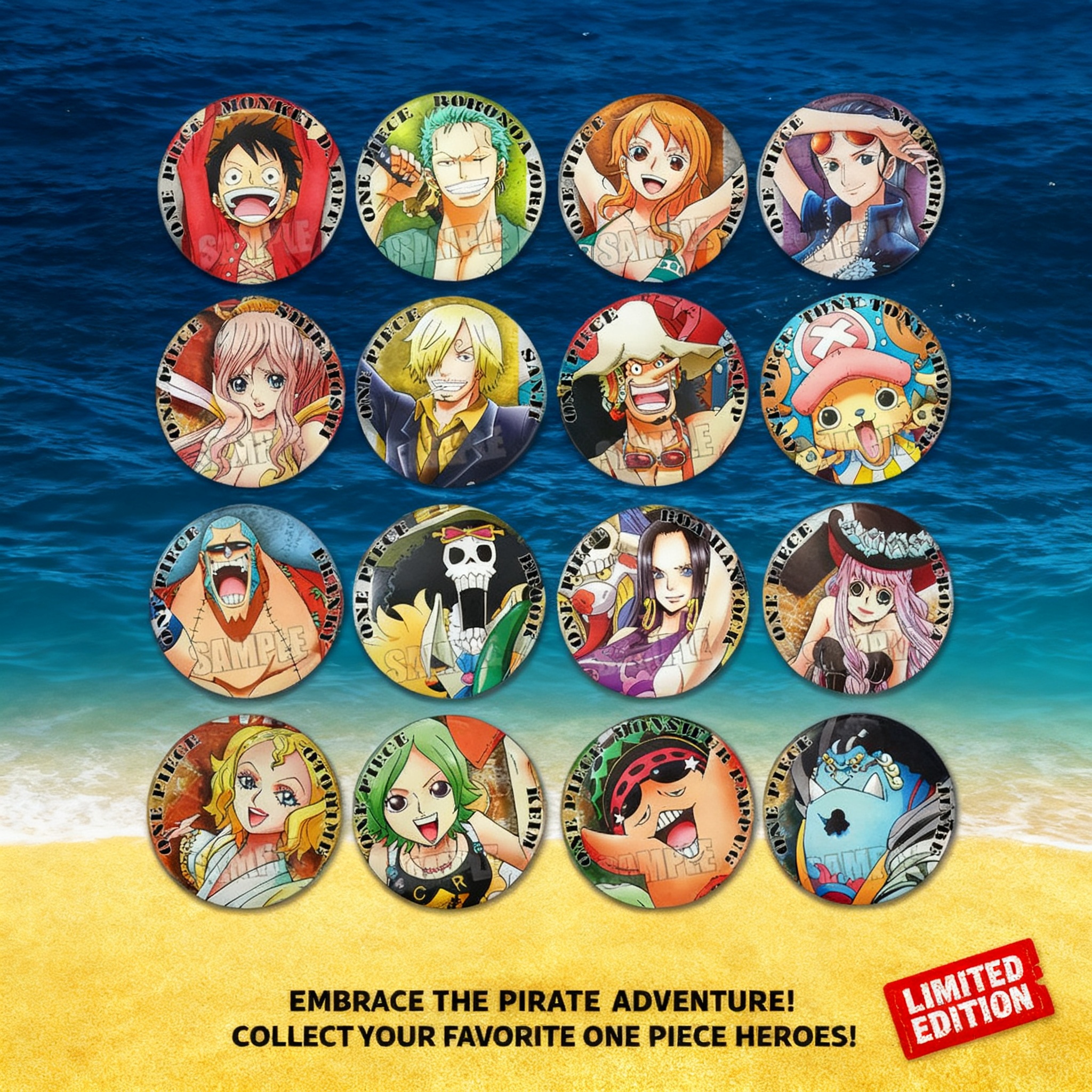 Luffy Anime Merchandise - One Piece Anime Badge Two Years