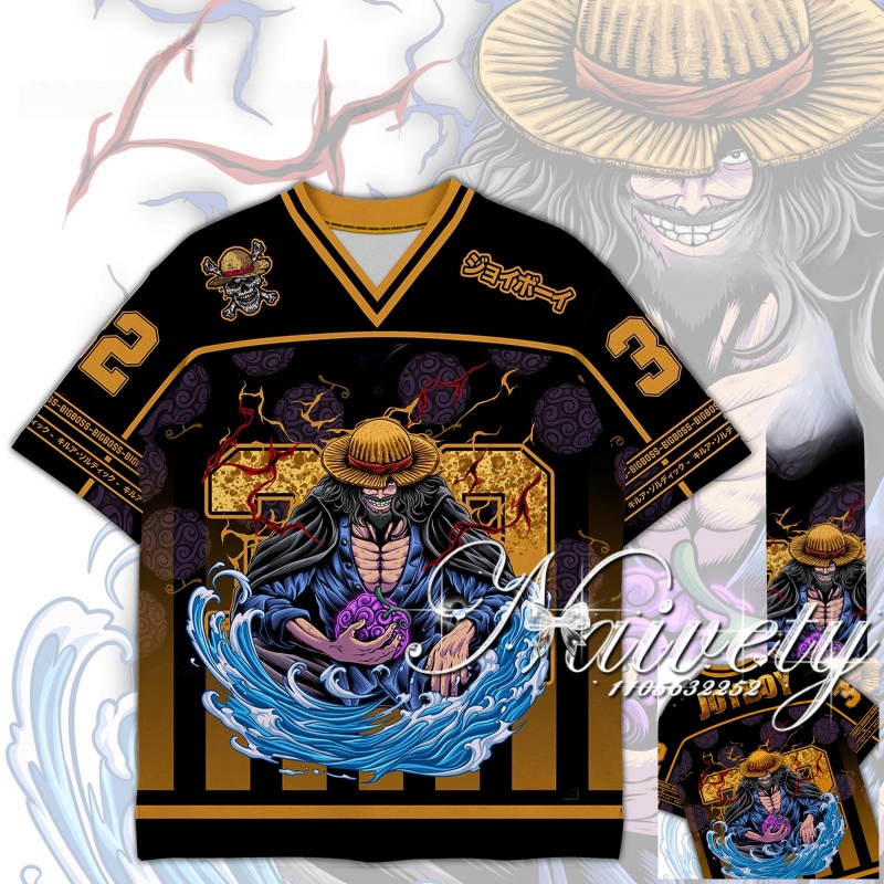 Anime Merchandise Shirt - 2026 Luffy Newspaper Wanted Poster Multi-Character