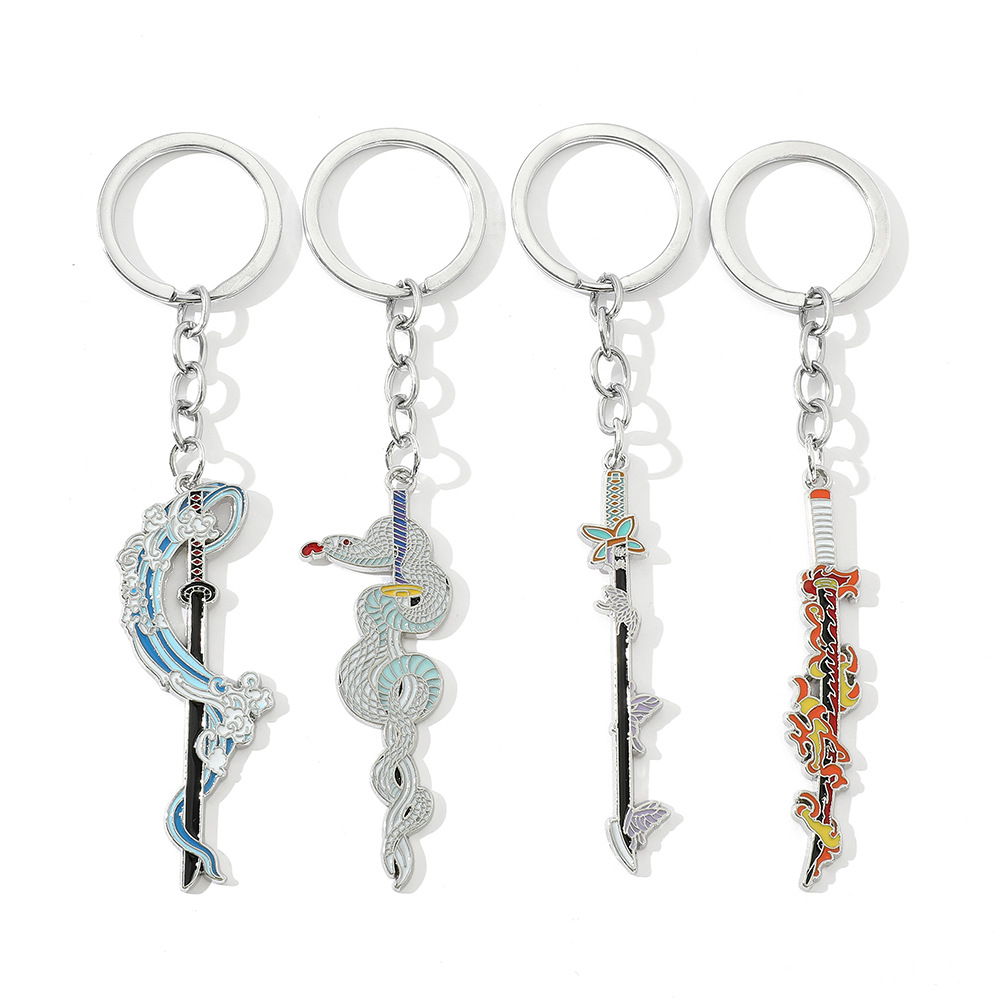 Anime Merchandise Japan - Anime Demon Slayer Metal Keychain Pendant