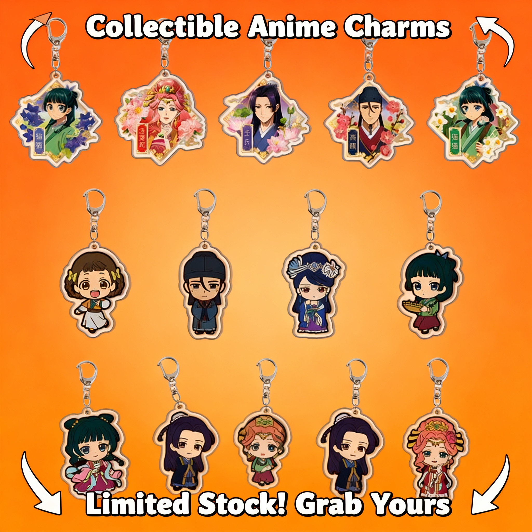 Anime Merchandise Keychain - Anime Keychain Acrylic Keychain The Apothecary